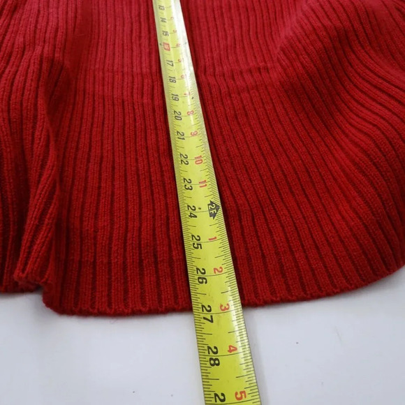Talbots Burgundy Red Open Front Knit Cardigan Sweater Women Size XL Angora - Picture 7 of 7
